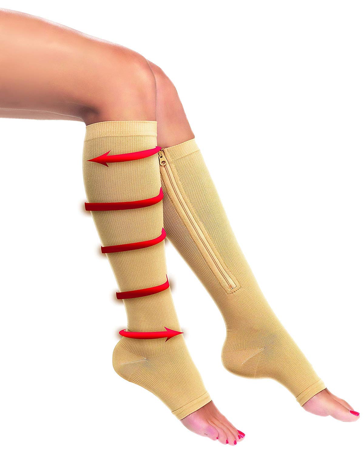 ナチュラルスパソックス Amazon.com: Zip Sox Compression Socks by BulbHead - Pair, S/M